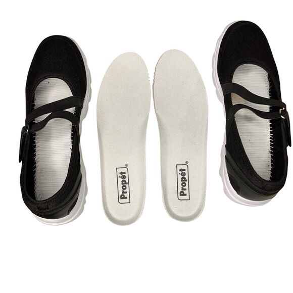 Propet Women's Mary Jane Walking Shoe Sneakers Black Fabric Size 8 Narrow - Picture 13 of 14